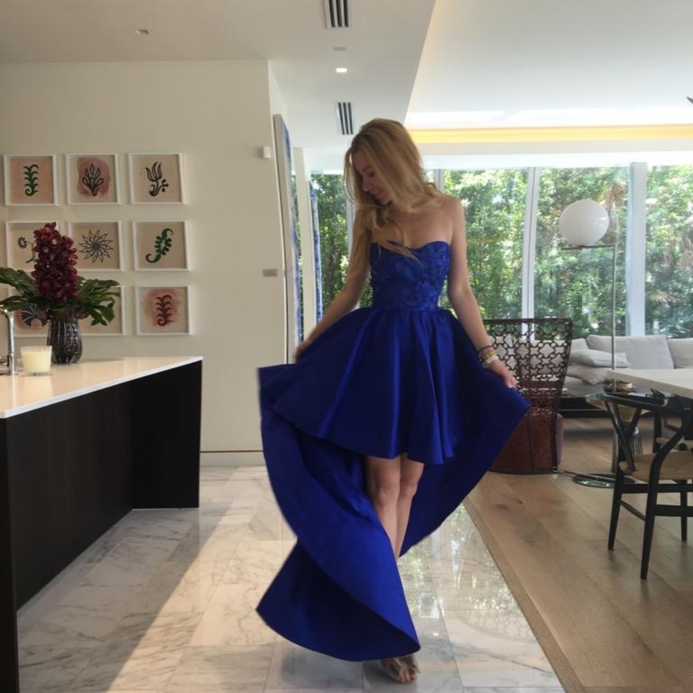 Beautiful party dress. High/low blue